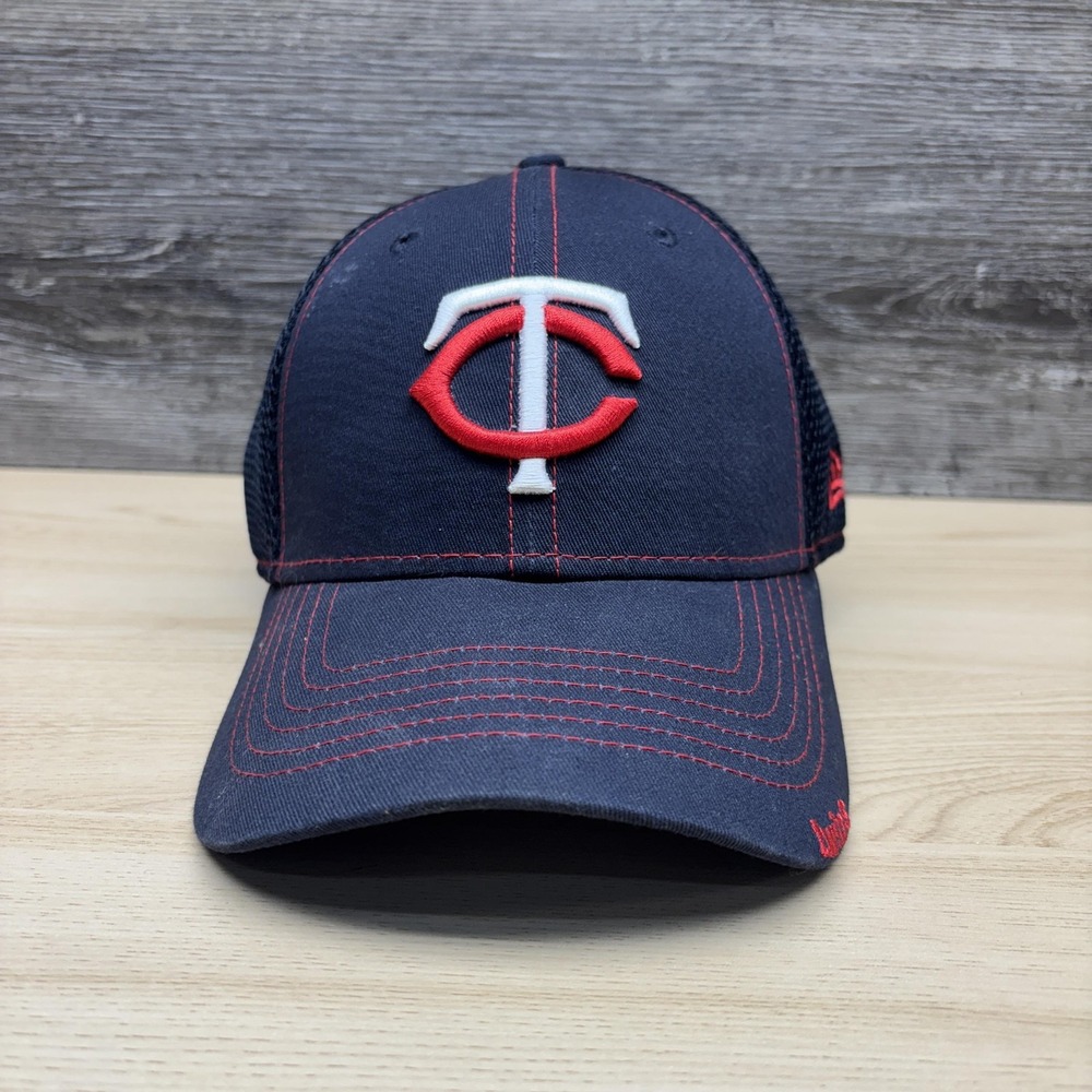 Minnesota Twins Hat Cap Fitted Mens Large Navy Red MLB Baseball 39THIRTY New Era